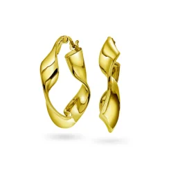 Pan Jewelry Trend – Toronto Twisted øreringer i forgylt sølv