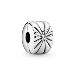 Pandora – Sparkling Sunburst klemmecharm – Charm i sølv