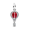 Pandora – Air balloon sterling silver dangle with red Murano glass