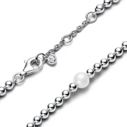 Pandora – Behandlet Ferskvannskulturperle og Sølvkuler Armbånd