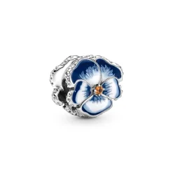 Pandora – Blå Stemorsblomst Charm