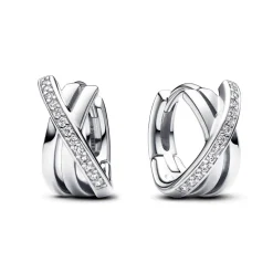Pandora – Crossover Pavé Øreringer