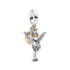Pandora – Cupid hengende charm i sølv og forgylt sølv