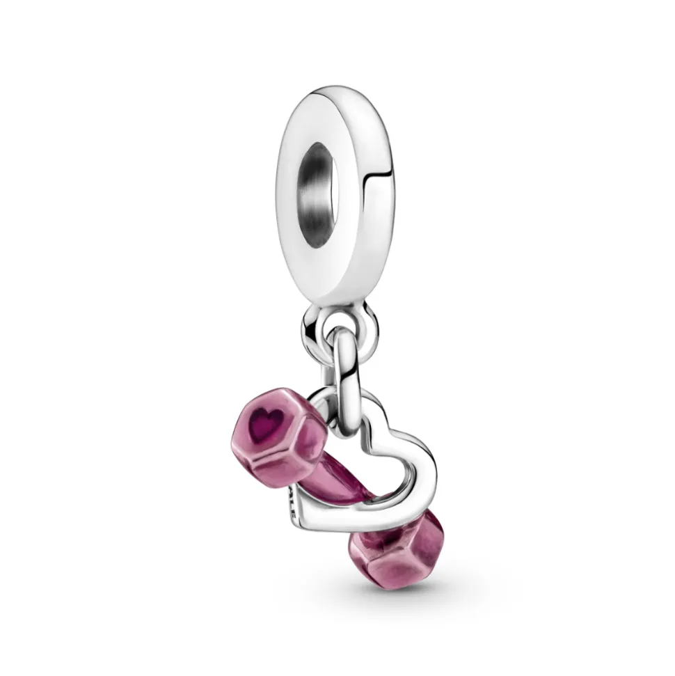 Pandora – Dumbbell & Heart Dangle Charm