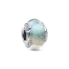 Pandora – Flerfarget Muranoglass og Buet Fjær Charm