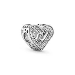 Pandora – Funklende Frihånd Hjerteformet Charm