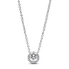 Pandora – Funklende Rund Halo Anheng Collier Halskjede