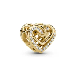 Pandora – Funklende Sammenflettede Hjerter Charm