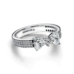 Pandora – Funklende Sløyfe Dobbel Rad Ring