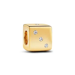 Pandora – Glitrende Terning Charm