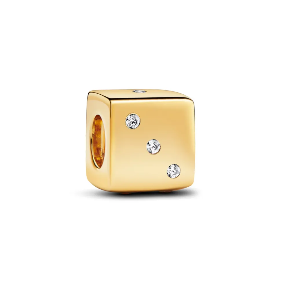 Pandora – Glitrende Terning Charm