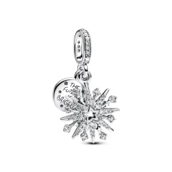 Pandora – Glittrende Dobbel Charm med Fyrverkerier