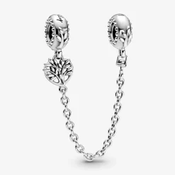 Pandora – Heart family tree safety chain charm