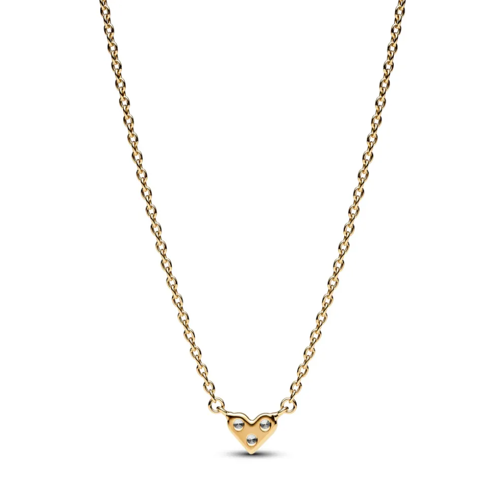 Pandora – Hjerte med Tre Steiner Collier Halskjede
