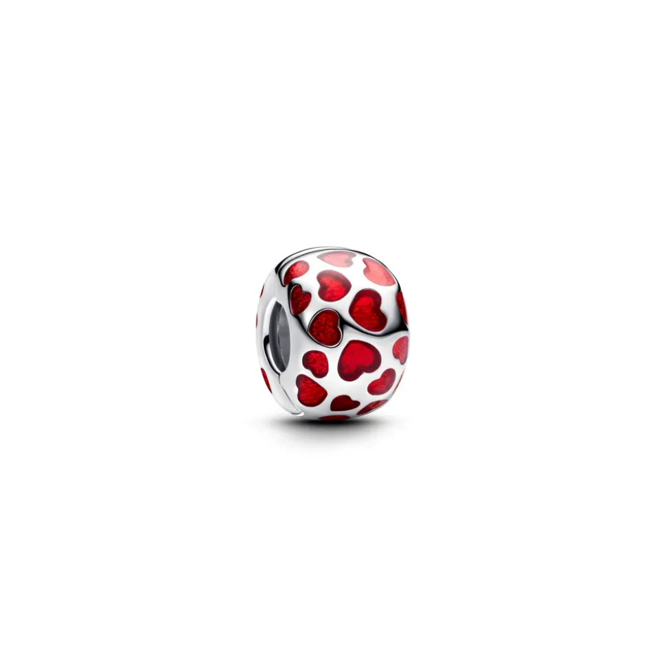 Pandora – Hjerter Rund Klemmecharm