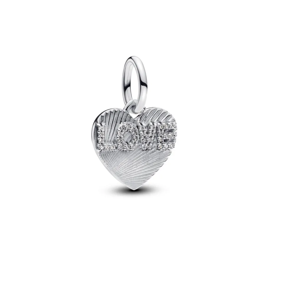 Pandora – Inngraverbart LOVE Hjerte Hengende Charm