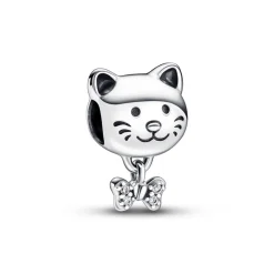 Pandora – Katt og Sløyfe Charm