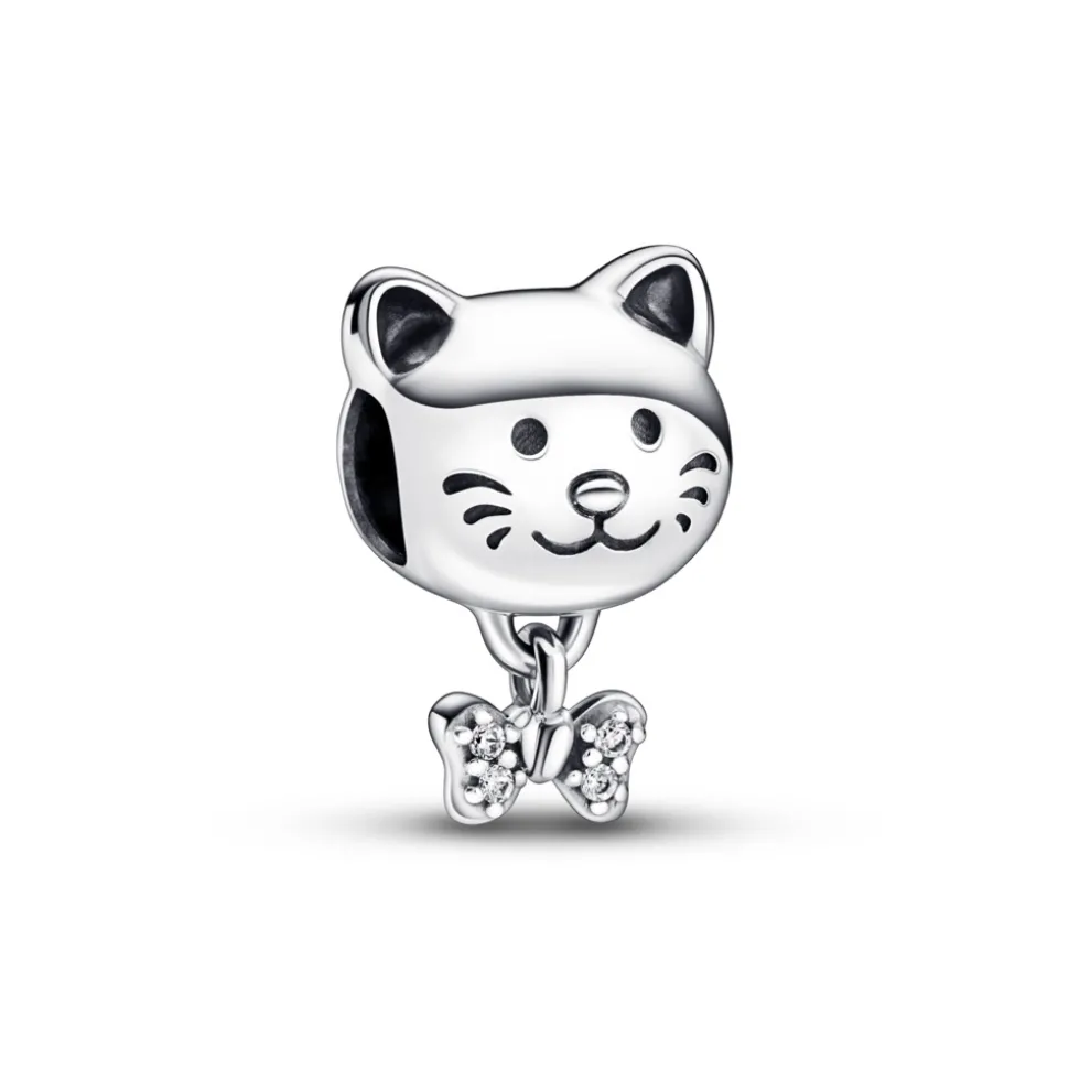 Pandora – Katt og Sløyfe Charm
