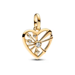 Pandora – Medaljong charm med hjerte og stråler
