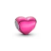 Pandora – Metallisk Rosa Hjerte Charm