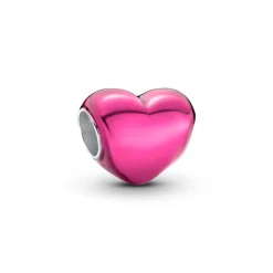 Pandora – Metallisk Rosa Hjerte Charm