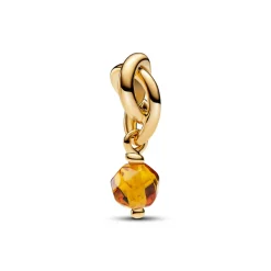 Pandora – November Fasettert Honninggul Evighetssirkel Hengende Charm