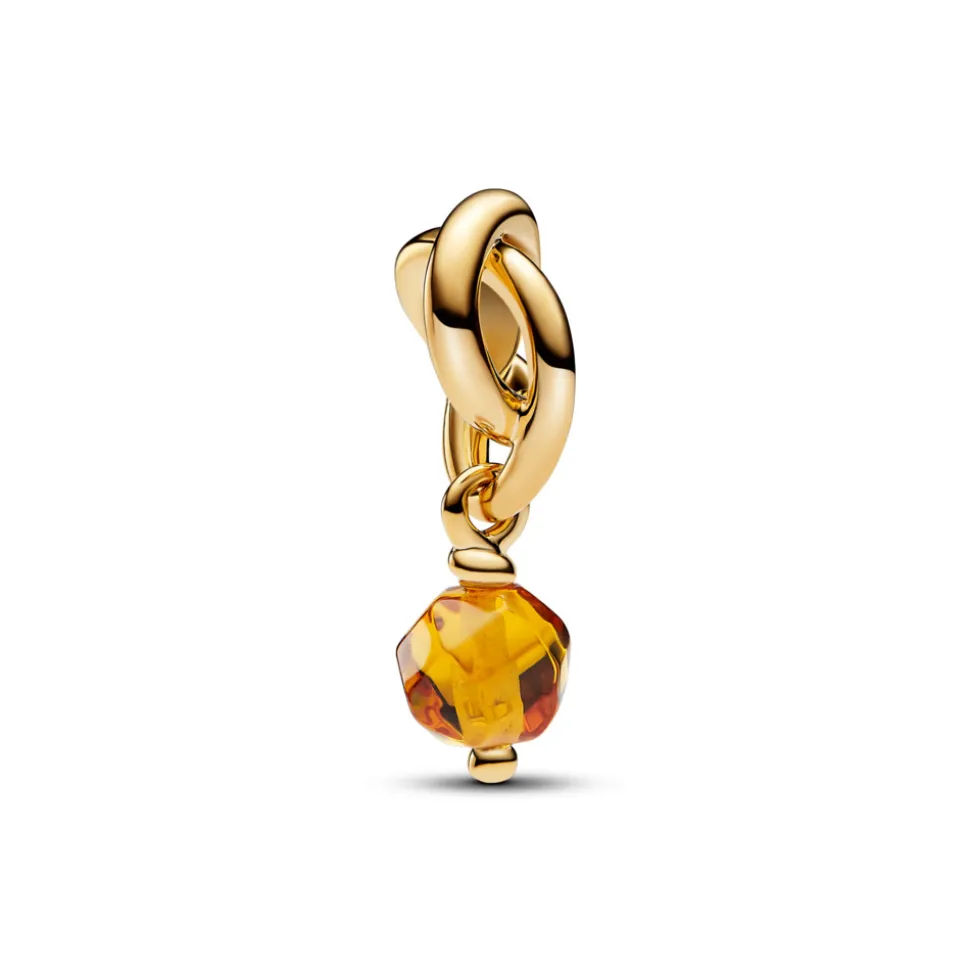 Pandora – November Fasettert Honninggul Evighetssirkel Hengende Charm