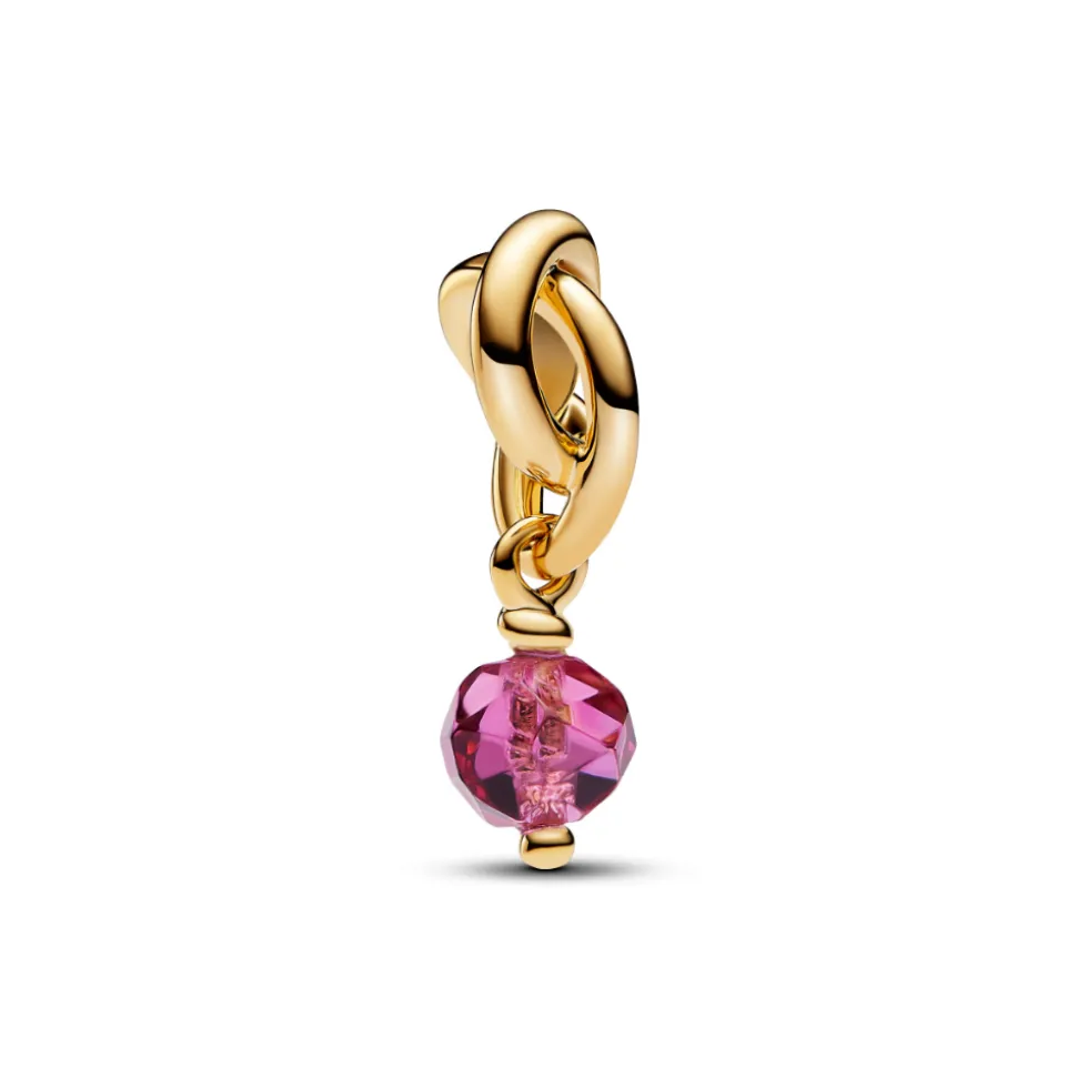 Pandora – Oktober Fasettert Rosa Evighetssirkel Hengende Charm