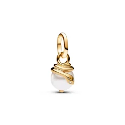 Pandora – Perlemorskimrende Slange Mini Hengende Charm