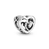 Pandora – Sammenflettede Evige Hjerter Charm