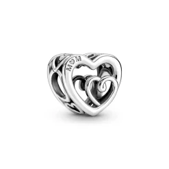 Pandora – Sammenflettede Evige Hjerter Charm