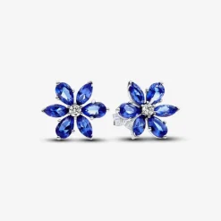 Pandora – Sparkling blue herbarium cluster stud earrings