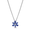 Pandora – Sparkling blue herbarium cluster pendant necklace