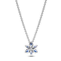 Pandora – Sparkling blue herbarium cluster pendant necklace