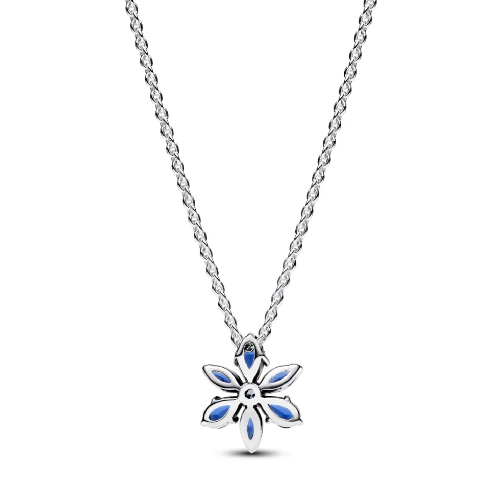 Pandora – Sparkling blue herbarium cluster pendant necklace