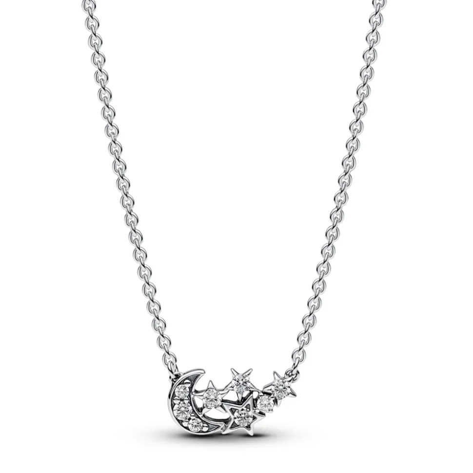 Pandora – Sparkling moon & star collier necklace