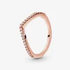 Pandora – Sparkling Wishbone Ring Rose