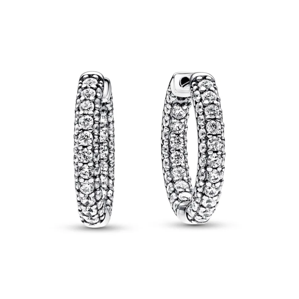 Pandora – Timeless Pavé Enkel Rad Øreringer