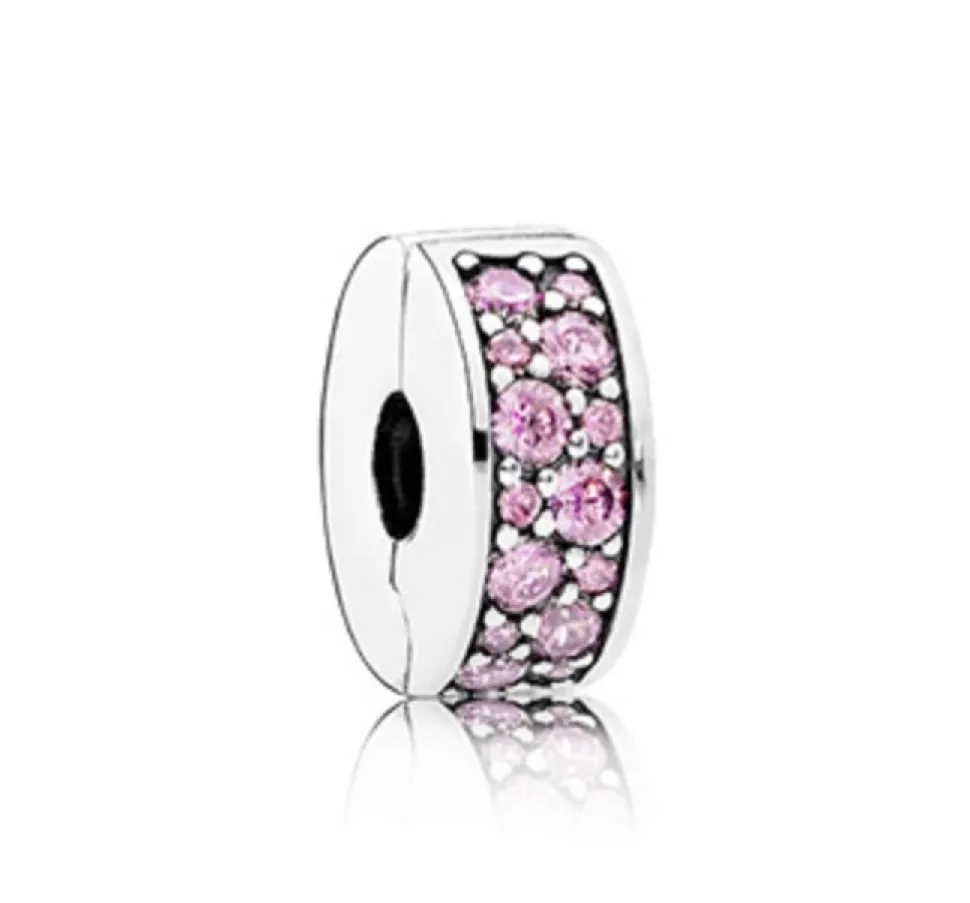 Pandora- Clips, Rosa Skinnende Eleganse