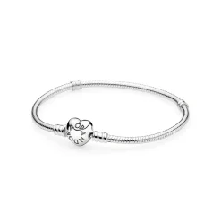 Pandora Moments – Heart Clasp – Sølv armbånd