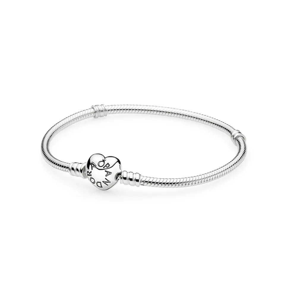 Pandora Moments – Heart Clasp – Sølv armbånd
