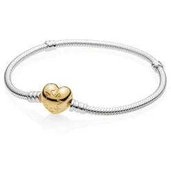 Pandora Moments Rose Heart Clasp – Sølvarmbånd