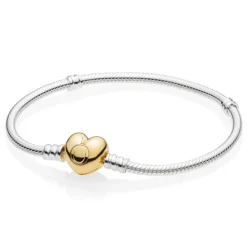 Pandora Moments Rose Heart Clasp – Sølvarmbånd