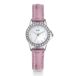 Panex – Barneklokke med metallic-rosa rem