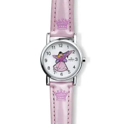 Panex – Barneklokke med rosa skinnrem, prinsesse