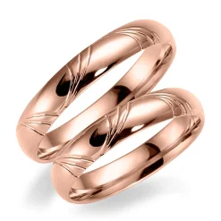 Rosè gull ring – 5 mm bredde