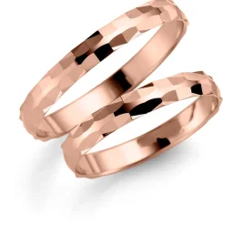 Rosè gull ring – 6 mm bredde