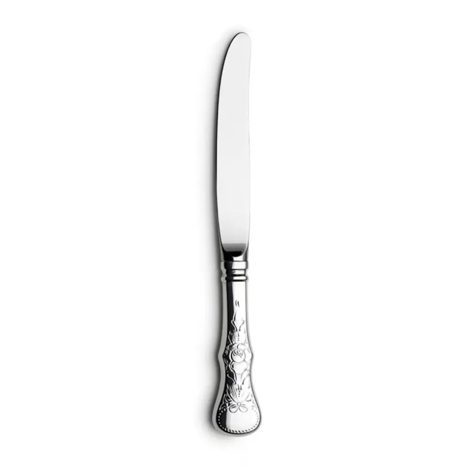 Rose – Liten spisekniv med kort skaft – Sølv