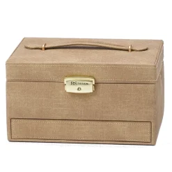 RS Design – Smykkeskrin beige/brun med reiseskrin