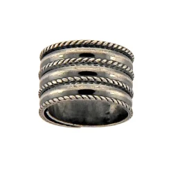 SAGA – Oksidert sølvring – Viking bred